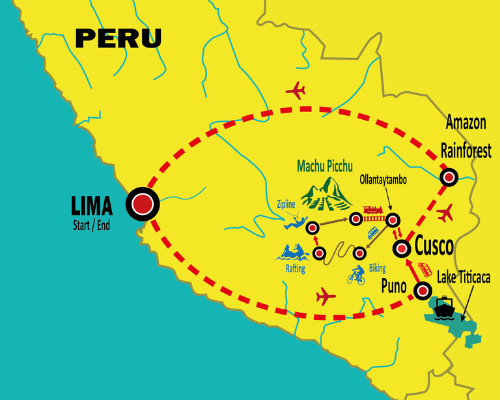 15 Days Peru Tour Package | Inca Jungle 4 days | All Inclusive | Mighty Alpacas | Peru Bucket List | Tour Agency | Best Prices