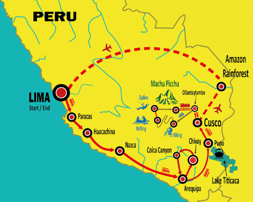 22 Days Inca Ambassador - Inca Jungle 4 Days - Peru Bucket List