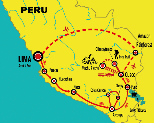 22 Days Peru Tour Package | Inca Trail 4 days | All Inclusive | Inca Ambassador | Peru Bucket List | Tour Agency | Best Prices